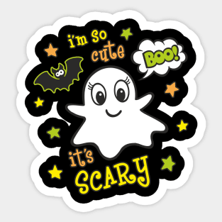 Halloween cute ghost girls gift Sticker